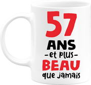 Mug 57 ans et plus beau