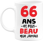 Mug 66 ans et plus beau