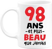 Mug 98 ans et plus beau