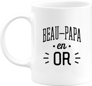 Mug beau-papa en or