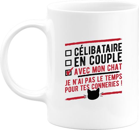 Mug célibataire avec mon chat