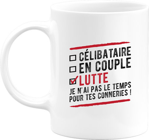Mug célibataire en couple lutte