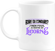 Mug je rentre en licorne