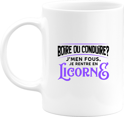 Mug je rentre en licorne