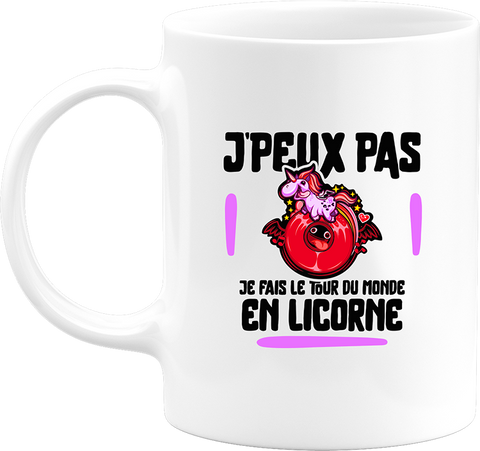 Mug le tour du monde en licorne