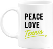 Mug peace, love, tennis