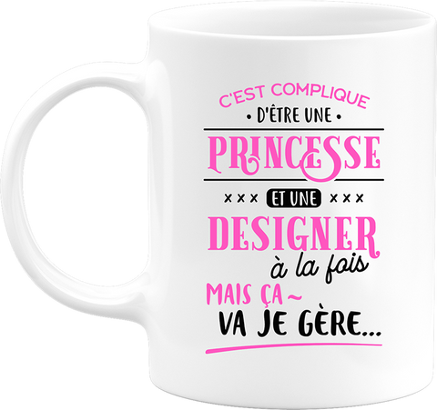 Mug princesse et designer
