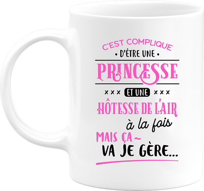 Mug princesse et hotesse de l'air