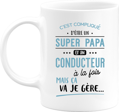 Mug super papa et conducteur