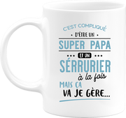 Mug super papa et sérrurier