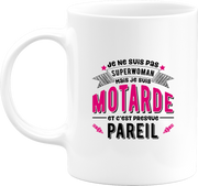 Mug superwoman et motarde