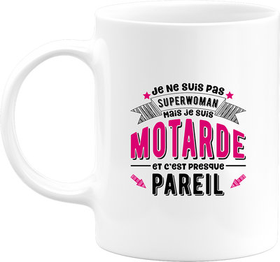 Mug superwoman et motarde