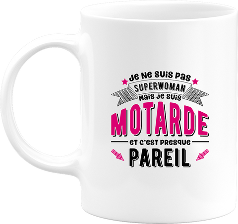 Mug superwoman et motarde