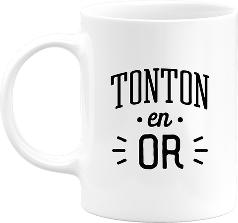 Mug tonton en or
