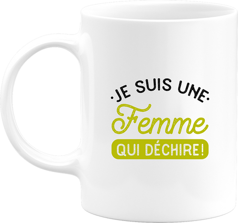 Mug une femme qui déchire