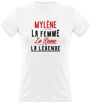 T shirt femme mylène la femme la reine la légende