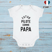 Body bébé Futur pilote comme papa