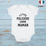 Body bébé Future policière comme maman