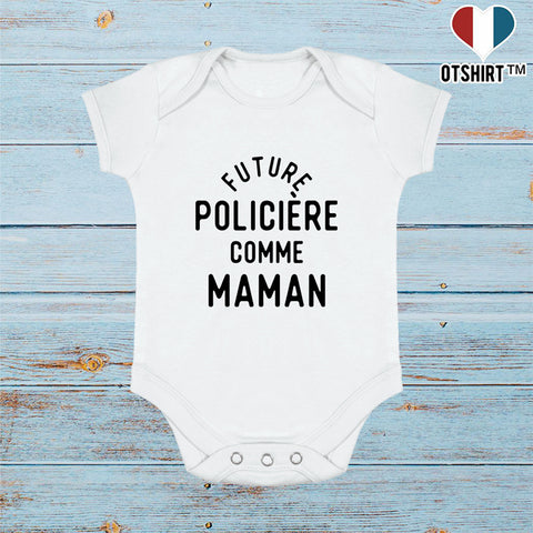 Body bébé Future policière comme maman