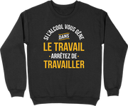 Pull homme alcool et travail