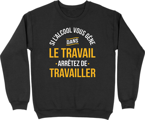 Pull homme alcool et travail