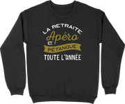 Pull homme apéro, pétanque et retraite