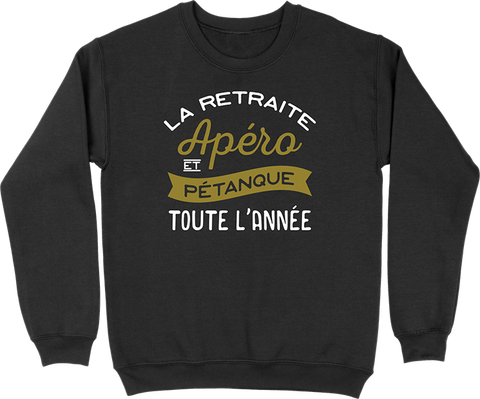 Pull homme apéro, pétanque et retraite