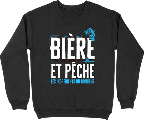Pull homme bière et pêche