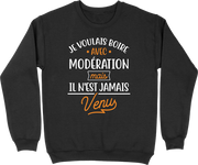 Pull homme boire avec modération