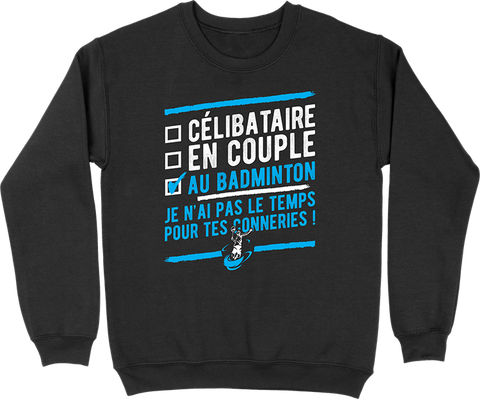 Pull homme célibataire au badminton