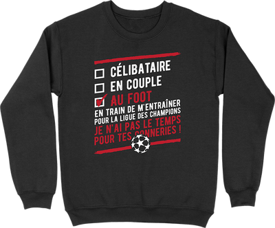 Pull homme célibataire au foot