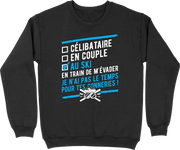 Pull homme célibataire en couple au ski