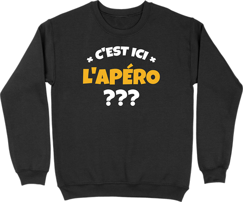 Pull homme c'est ici l'apéro