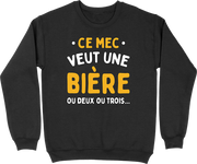 Pull homme ce mec veut une bière