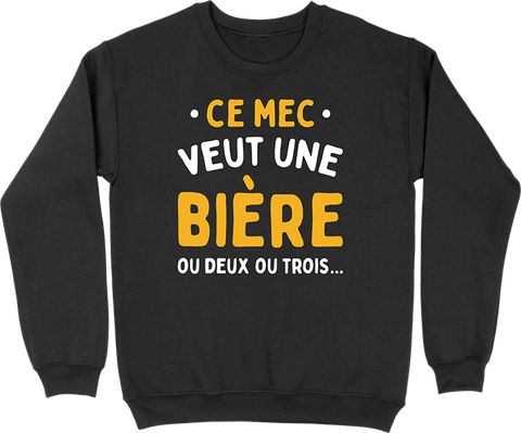 Pull homme ce mec veut une bière