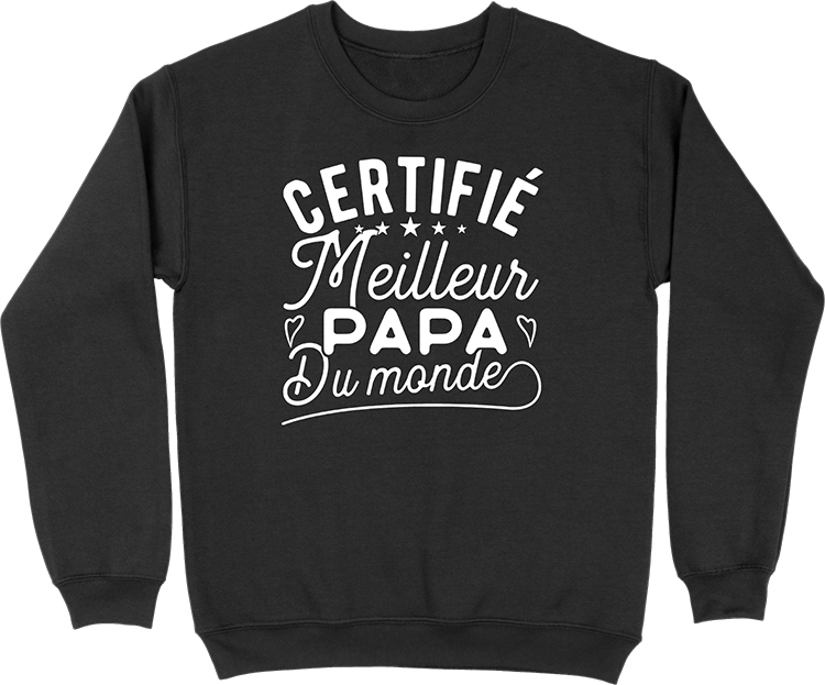 Cadeau Pull homme certifie meilleur papa otshirt
