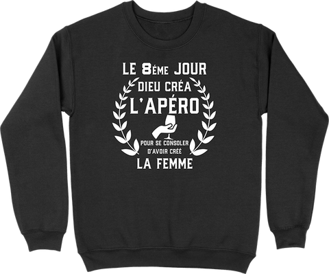 Pull homme dieu créa l'apéro