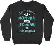 Pull homme je m'en brosse le nombril