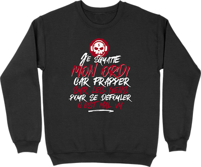 Pull homme je squatte mon ordi