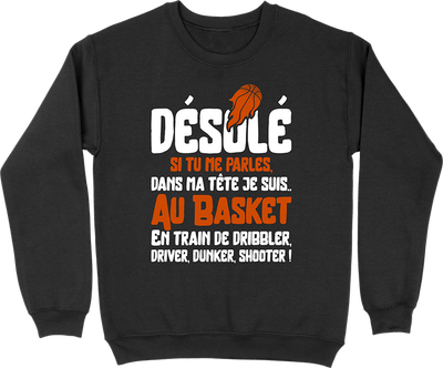 Pull homme je suis au basket