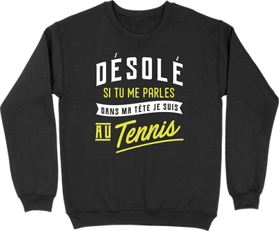 Pull homme je suis au tennis