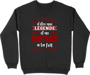 Pull homme motard et légende