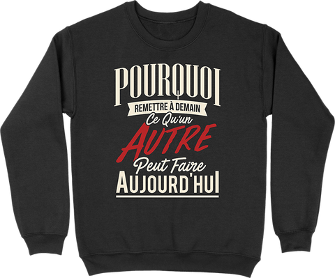 Pull homme remettre à demain