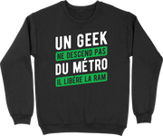 Pull homme un geek libère la ram