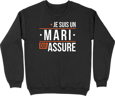 Pull homme un mari qui assure