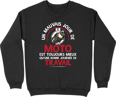 Pull homme un mauvais jour de moto