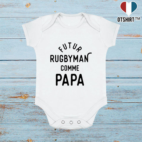 Body bébé Futur rugbyman comme papa