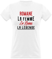 T shirt femme romane la femme la reine la légende