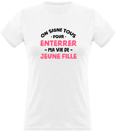 T shirt femme On signe tous