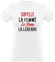 T shirt femme sibylle la femme la reine la légende